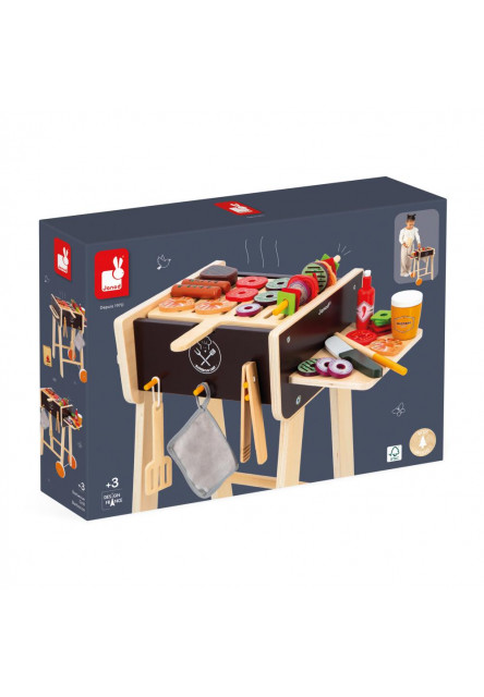 Drevený Barbecue Gril s príslušenstvom