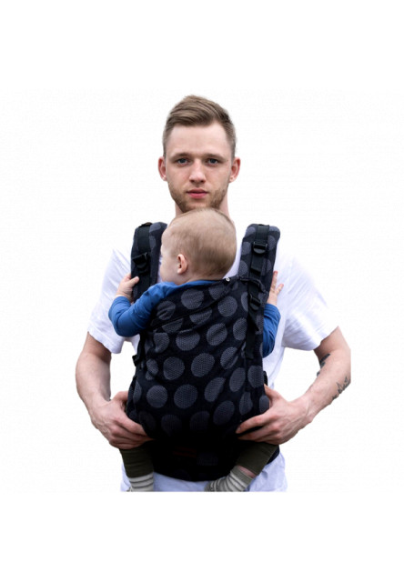 Rastúce ergonomické nosítko Multi Grow Dots Dark Grey 100% bavlna, žakár