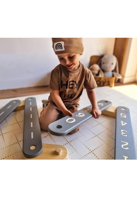 Detská senzomotorická Montessori kladina, čierna, 4ks