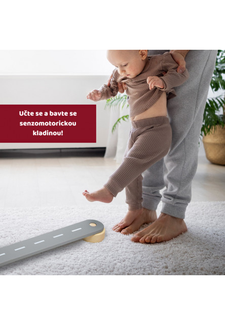 Detská senzomotorická Montessori kladina, čierna, 4ks