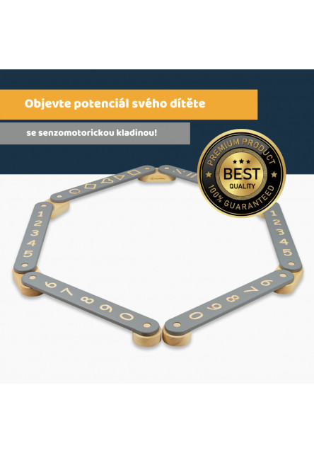 Detská senzomotorická Montessori kladina, čierna, 4ks