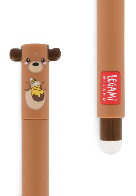 Gumovacie pero Legami Erasable Gel Pen - Erasable Pen - Teddy Bear - Red Ink
