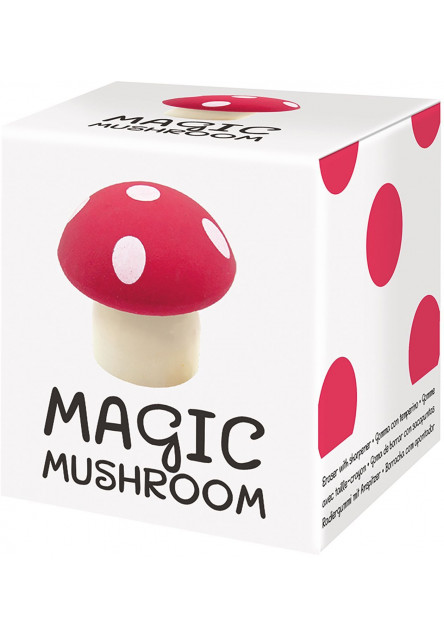 Strúhadlo a guma Legami Magic Mushroom Eraser With Pencil Sharpener - Red