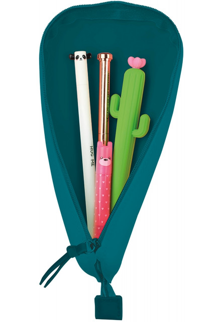 Peračník Legami Pencil Case - Soft Silicone - Petrol Blue
