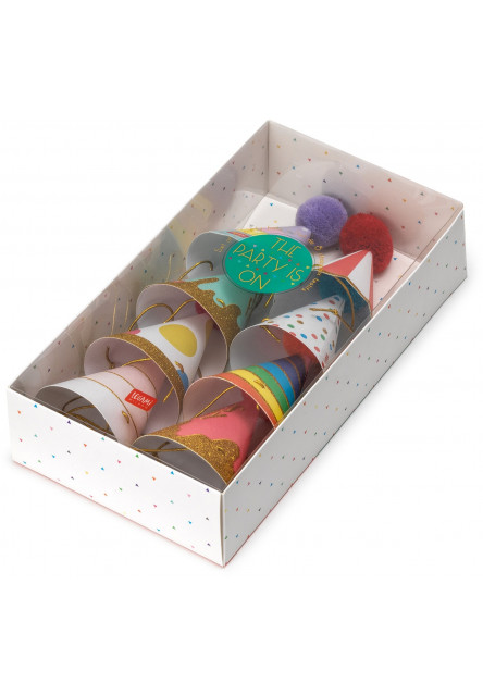 Narodeninová čiapočka Legami Party Over Here - Set Of 8 Party Hats