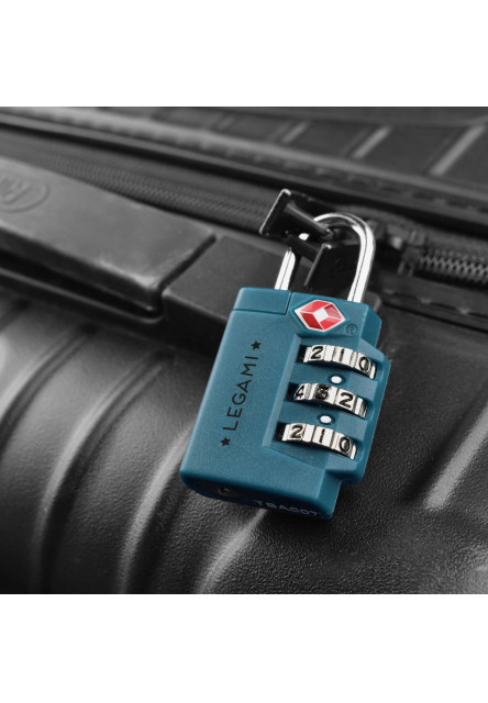 Zámok s kódom Legami Tsa Luggage Padlock - Petrol Blue