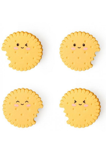 Súprava štipcov na vrecká Legami Set Of 4 Bag Clips - Bag Clips - Cookie