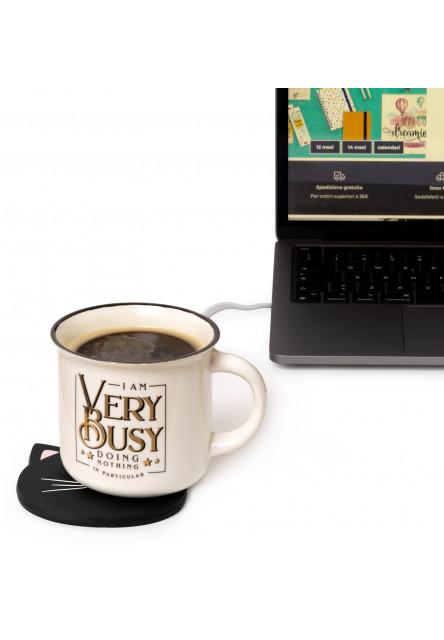 Ohrievací USB podtácok Legami Usb Mug Warmer - Warm It Up - Kitty