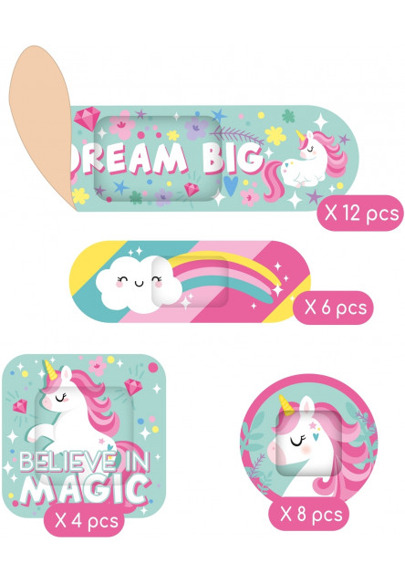 Set náplastí Legami Be Brave - 30 Printed Adhesive Bandages - Unicorn