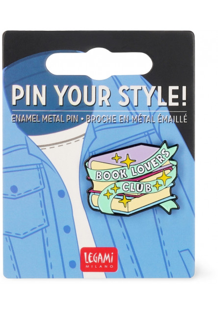 Brošňa Legami Enamel Metal Pin - Pin Your Style! - Book Lover