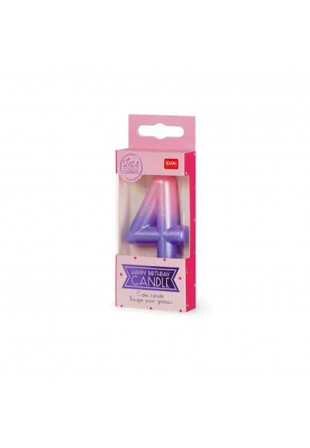 Narodeninová sviečka na tortu Legami Cake Candle - Happy Birthday Candle - Pink - 4