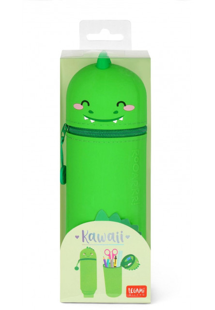 Peračník Legami 2-In-1 Silicone Pencil Case - Kawaii - Dino