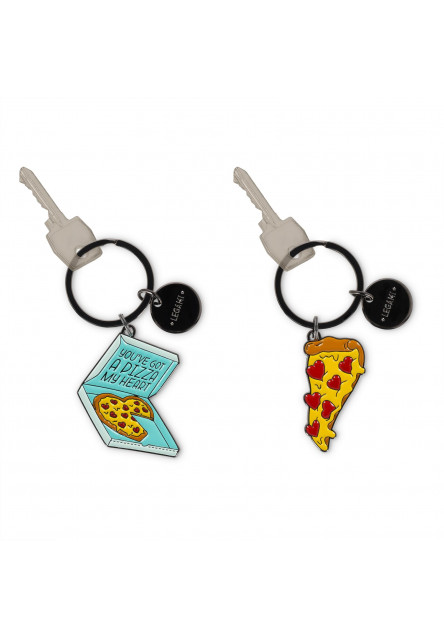 Kľúčenka Legami Set Of 2 Enamel Key Rings - What A Key Ring! - Pizza