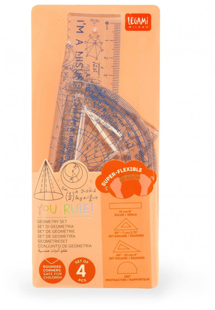 Set pravítok Legami Geometry Set - You Rule! - Genius