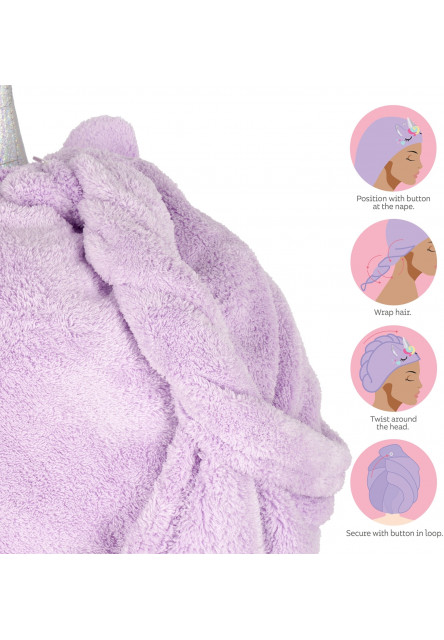 Uterák na vlasy Legami Hair Turban Towel - Love My Hair - Unicorn