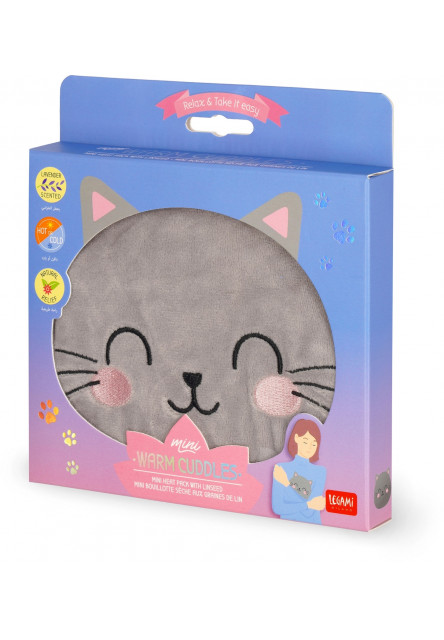 Mini nahrievací vankúšik Legami Heat Pack With Linseed - Warm Cuddles - Kitty