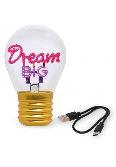 Dekorační světlo Legami Bulb Fiction - Dream Big