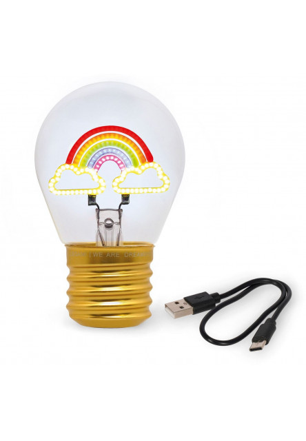 Dekorační světlo Legami Bulb Fiction - Rainbow