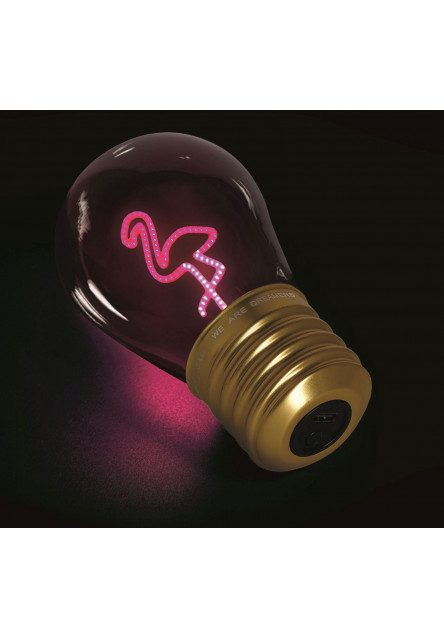 Dekorační světlo Legami Bulb Fiction - Flamingo