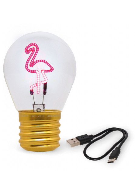 Dekorační světlo Legami Bulb Fiction - Flamingo