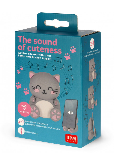 Reproduktor 2 v 1 Legami Wireless Speaker With Stand - The Sound Of Cuteness - Kitty