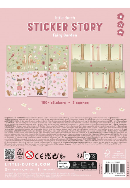 Sada so samolepkami Fairy Garden