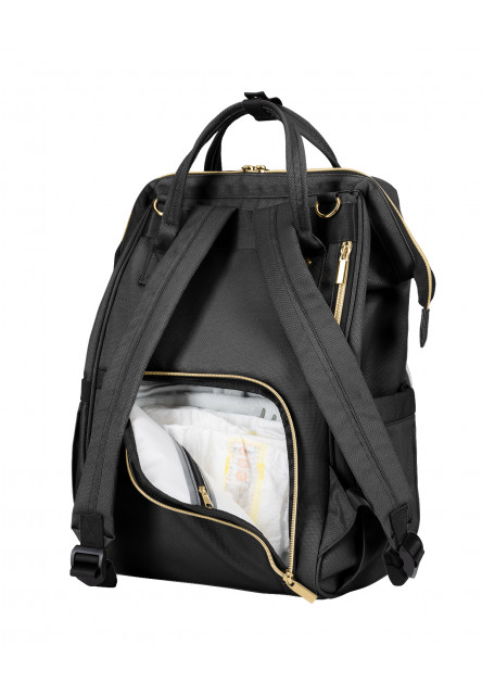 Prebaľovací batoh Siena Black & Gold