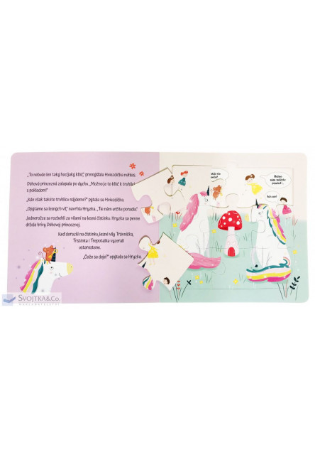 Čarovné jednorožce Kniha s puzzle