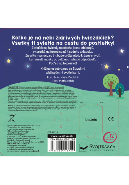 Moja blikajúca zvuková knižka Dobrú noc, farma!