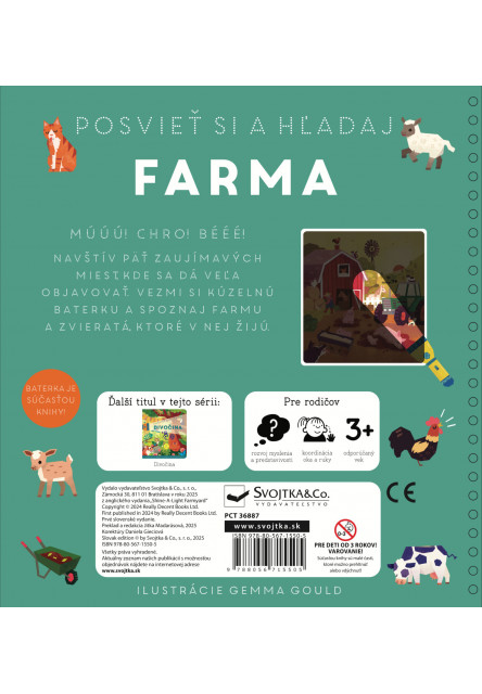 Posvieť a hľadaj Farma Kniha s kúzelnou baterkou