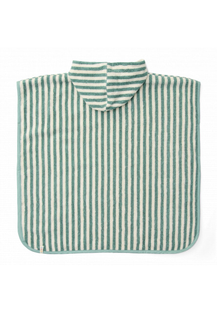 Plážové pončo Seashells / Stripes Surf Blue