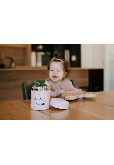 Termoska na jedlo 350 ml Kitty Pink