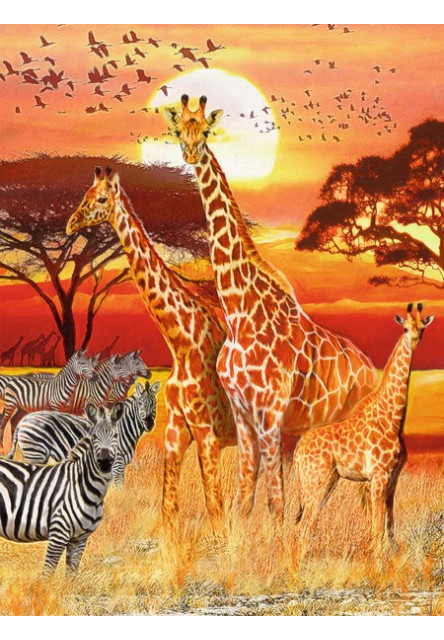 Ravensburger Puzzle Africký západ slnka 1500 dielov