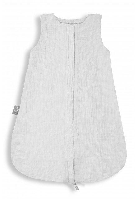 Oboustranný lehký mušelínový spací pytel Light Grey 0-4 měsíce S