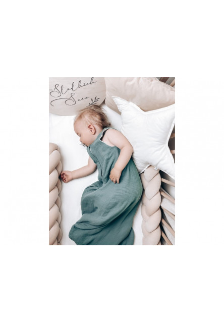 Oboustranný lehký mušelínový spací pytel Light Grey 4-24 měsíců M