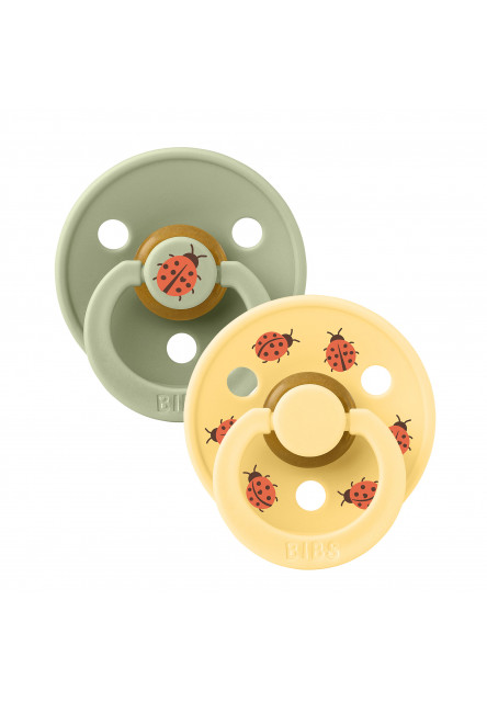 BIBS STUDIO Colour Ladybug cumlíky z prírodného kaučuku 2ks – veľkosť 2 (Blush Mix)