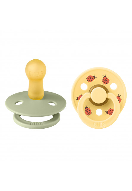 BIBS STUDIO Colour Ladybug cumlíky z prírodného kaučuku 2ks – veľkosť 2 (Blush Mix)
