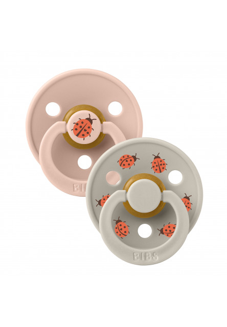 BIBS STUDIO Colour Ladybug cumlíky z prírodného kaučuku 2ks – veľkosť 2 (Blush Mix)