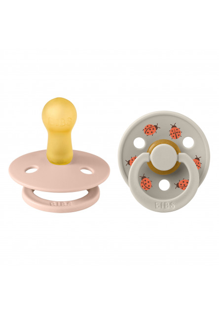BIBS STUDIO Colour Ladybug cumlíky z prírodného kaučuku 2ks – veľkosť 2 (Blush Mix)