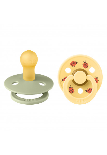 BIBS STUDIO Colour Ladybug cumlíky z prírodného kaučuku 2ks – veľkosť 1 (Blush Mix)
