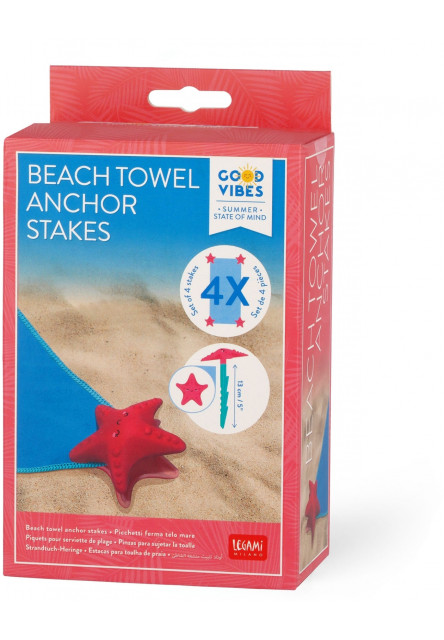 Zarážky na osušku Legami Beach Towel Anchor Stakes - Starfish