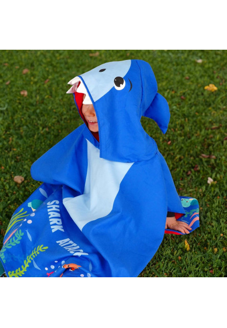 Detské pončo Legami Towelling Poncho For Kids - Shark