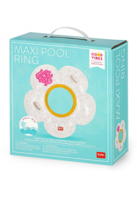 Nafukovací kruh Legami Maxi Pool Ring - Daisy