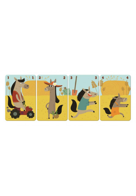 Kartová hra Rodinná farma na spôsob kvarteta 3-7 rokov 2-4 hráči