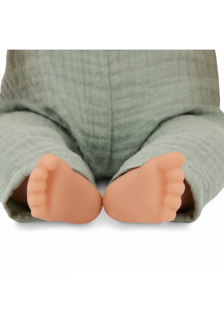 Bábika 35 cm v overale s čelenkou