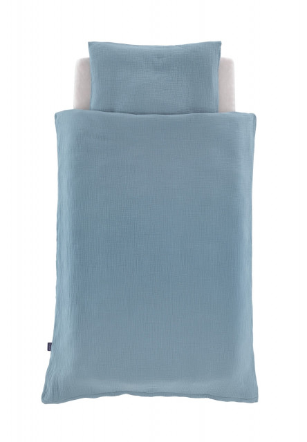 povlečení Musselin 100/135 + 40/60 Jeansblau