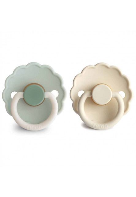 Dvojbalenie cumlíkov frigg daisy little darling/ cream, 0-6m, kaučuk