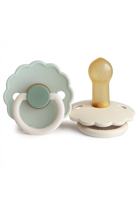 Dvojbalenie cumlíkov frigg daisy little darling/ cream, 0-6m, kaučuk