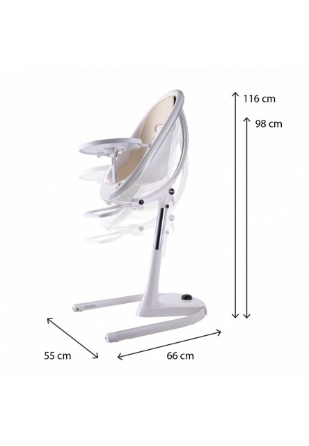 Židlička Moon White / Camel