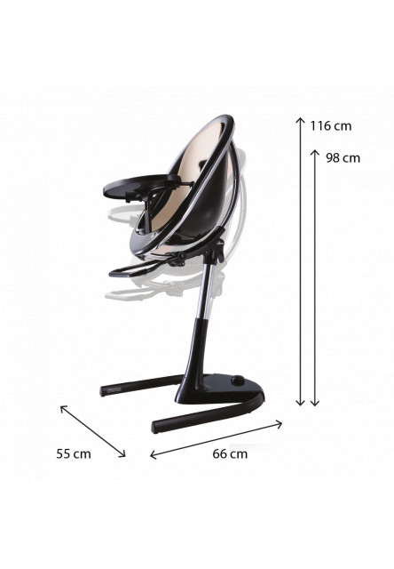 Židlička Moon Black / Camel